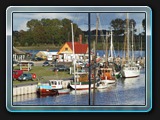  Zunächst einige Bilder von Kirchdorf, dem zentralen Ort der Insel.
Kirchdorfer Hafen
