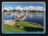 Kirchdorfer Hafen vom Kirchberg aus gesehen