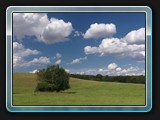Hügelwiesen bei Bockholt. Mit über 120m schon gewaltige Höhen für unsere Region.