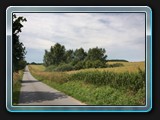 kleine Straße nach Klein Labenz fast ohne Verkehr