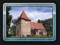 Kirche Laase. Hier beginnt die Wanderung.