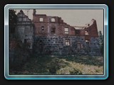Schloss altes Foto, das zeigt, was für ein Ruine das Gebäude war