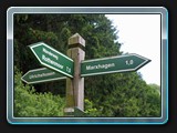 Wegweiser, Richtung Rothenmoor ist der richtige.