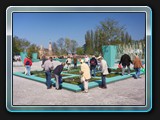 Kräutergarten mit Schloss während der BUGA