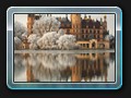 Spiegelschloss mit Reif, Blick über den Schweriner See