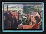 Georgenkirche, ein Bild aus der Kirche, die den Zustand heute und vor der Wende zeigt.